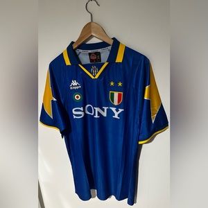 Kappa Juventus Del Piero Soccer Football Futbol Jersey with Yellow Accents